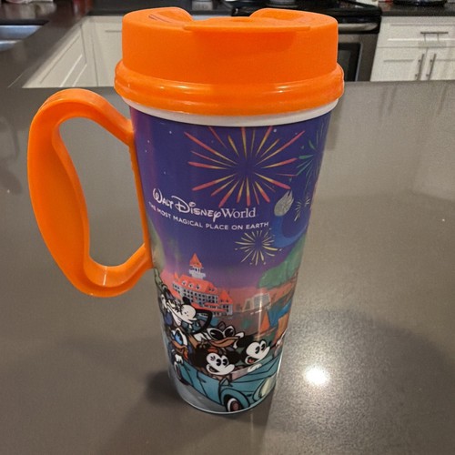 2025 Walt Disney World Resort Reusable Refillable Mug Mickey & Friends - ORANGE - Picture 1 of 3