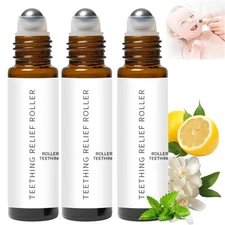 3Pcs Teething Roller All Natural for Babies, Velaria Teething Roller, Baby Te...