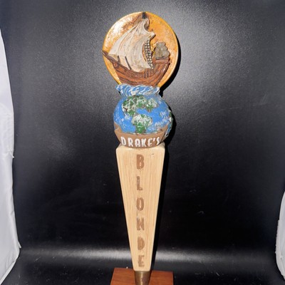 Figural Ship Drakes Brewing Blonde Tap Handle 2002 12 