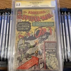 Amazing Spider-Man 14 Stan Lee Signature CGC G+ 2.5 1st App Green Goblin