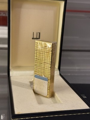 Dunhill Slim Feuerzeug vergoldet versiegelt NOS Neu Swiss Made