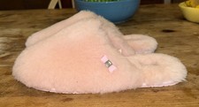 Ugg Pink Sheepskin Women Fluff Fluffette BOW F27119C Casual Fuzzy Slippers 10