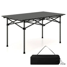 Aluminum Camping Table for 4-6 People Folding Picnic Table w/ Carry Bag