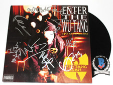 WU-TANG CLAN SIGNED 'ENTER THE 36 CHAMBERS' ALBUM VINYL RECORD LP BECKETT COA x8
