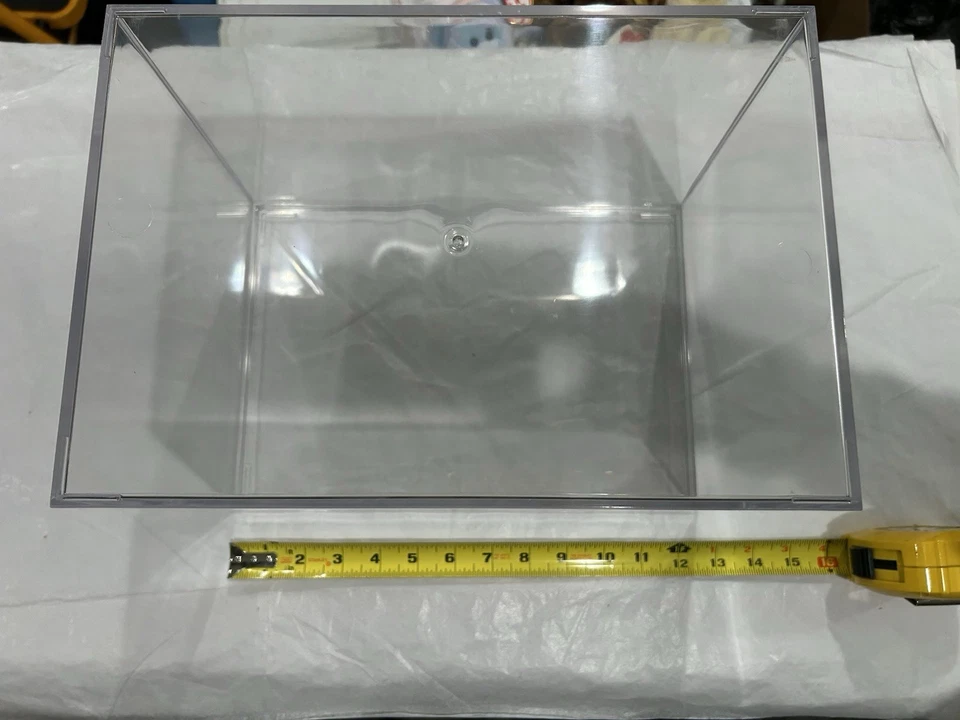 4 Clear Acrylic Display Case 12.5 x 8.5 x 9 inch Rectangle Box For Collectibles! - Image 3 of 4