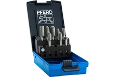 Pferd Carbide Burr Set 8 Piece Double Cut 1/4 Inch Shank Plastic Case