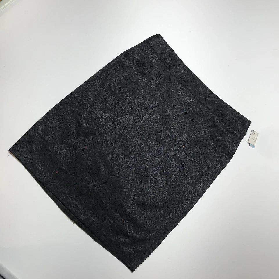 Falda lápiz Covington para mujer 12 en jacquard negro noche esencial bolsillo ribeteado Foto 2 de 4