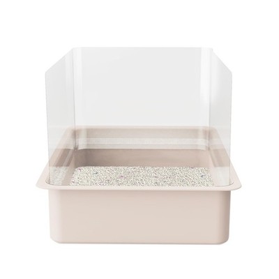 QNBCAA 3Pcs Cat Litter Box Pee Shields - Open Top One Size, Transparent