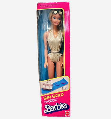 #ad VTG 1983 Sun Gold Malibu Barbie #1067 NIB Sealed Original Tape Complete Mattel $39.99