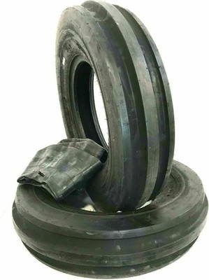 TWO 5.00-15 Front Tractor Tires w/Tubes F2 3 Rib 500x15 For Farmall John Deere
