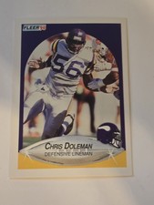 CHRIS DOLEMAN 1990 FLEER FOOTBALL CARD # 97 C5492