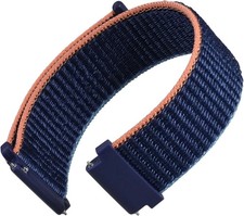 Adjustable Nylon Watch Band, Quick Release Sport Loop Strap  18mm Navy Blue
