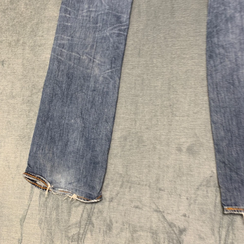 Pantalones de mezclilla vintage Levi's 514 The Original para hombre 38x32 azul calce ajustado pierna recta Foto 3 de 4