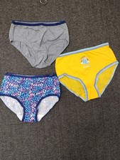 Wonder Nation Girls Cotton Size 10 Pantie Briefs Underwear Multicolor 3-Pack