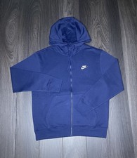Image of NIKE SPORTSWEAR CLUB FLEECE FULL-ZIP HOODIE | NAVY | MEDIUM | BV2645-410