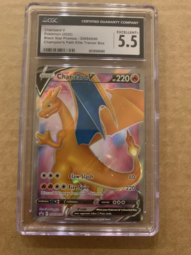 Pokémon TCG Charizard V SWSH Black Star Promo SWSH050 Holo Promo CGC 5.5