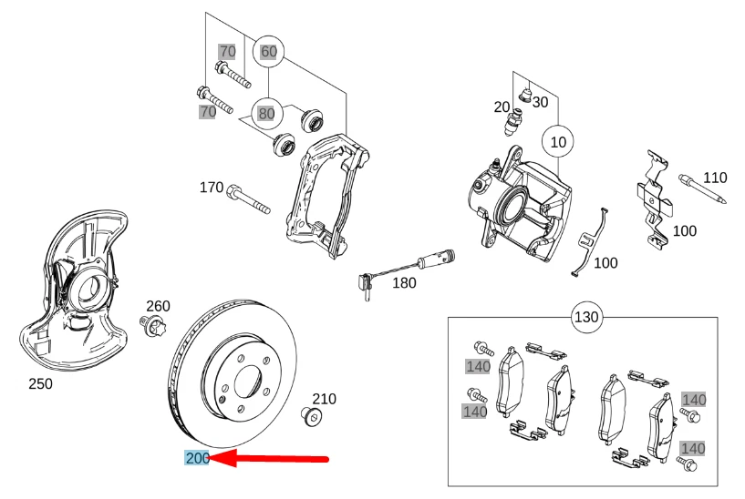 MERCEDES-BENZ SLC R172 AMG Front Brake Disc A172421060007 NEW 