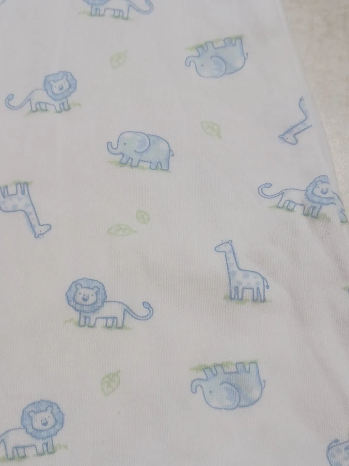 Saco de dormir Little Me algodón 6-12 meses azul leones elefantes jirafas Foto 2 de 4