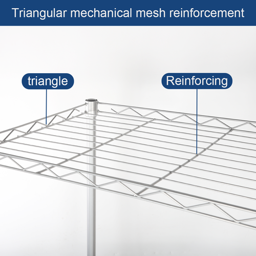 4 Tier Silver Metal Storage Rack Shelving Wire Shelf Kitchen Office Unit Stand - Picture 9 of 11