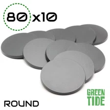 Lot of 10 - 80mm Round Bases Base For Warhammer 40k + AoS Plastic Base