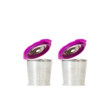 2-Pk Cafe Flow Stainless Steel Reusable by Perfect Pod Metal Filter for Keurig