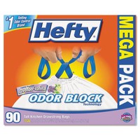 Hefty Odor Block Tall-kitchen Drawstring Bags 13gal Wh Lavender 90/bx 3 Bx/ct on sale Hefty Odor Block Tall-kitchen Drawstring Bags 13gal Wh Lavender 90/bx 3 Bx/ct on sale