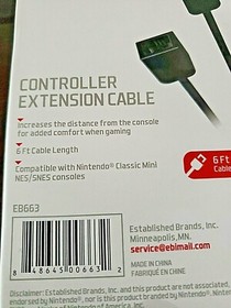 Yok Nintendo Classic Mini NES / SNES  6 Ft Controller Extension Cable NEW!    A8