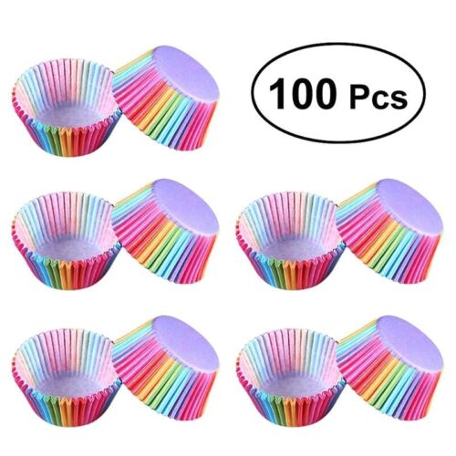 100Pcs Muffins Cupcake Wrappers Paper Cups Cases Home DIY Kitchen Baking Chocola - Picture 1 of 8