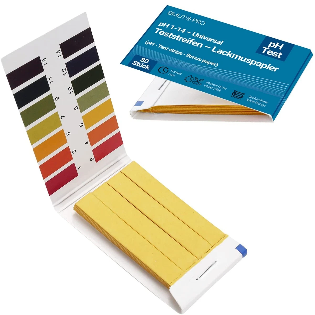 2x EWANTO PH-Teststreifen 4,5–9,0 – 100 Streifen Pro Dose, Hoch Empfindlich