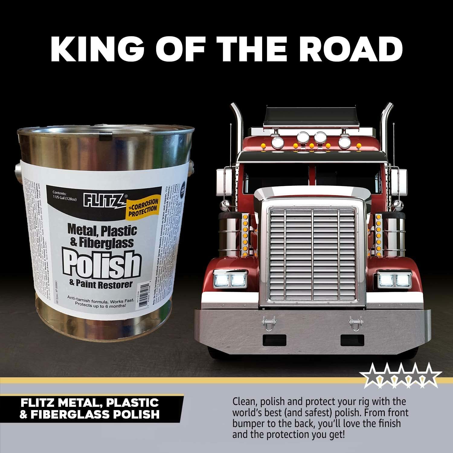 FLITZ Metal, Plastic & Fiberglass Polish 1 Gallon Factory Seconds