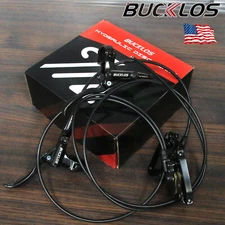 Mountain Bike 4 Piston Hydraulic Disc Brake Set Separate 850/1630mm Black Pair