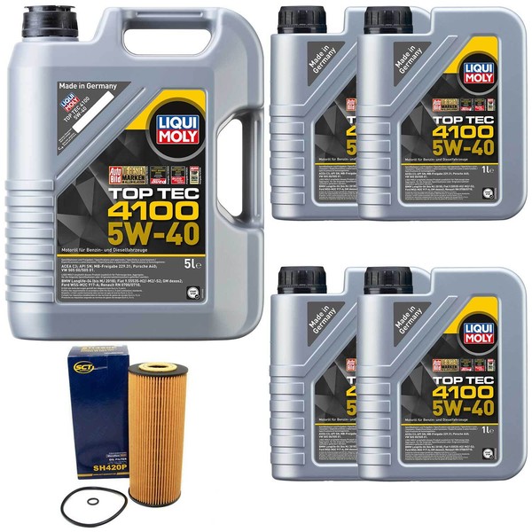 MotoröL Set Top Tec 5W-40 Liqui Moly 9 Liter + ÖLfilter FüR Vw Lt 28-35 28-46-image