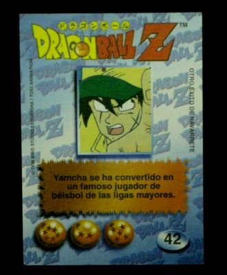 1999 DRAGON BALL Z Card #042 YAMCHA BASEBALL Navarrete PERU TCG