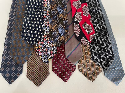 Neck Ties Various Brands Colors And Patterns Lot Of 12 Nordstroms Mercedes