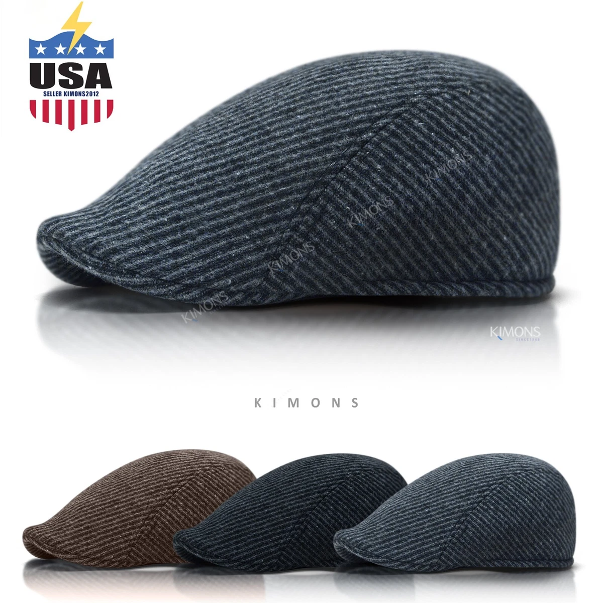 Men's Cotton Flat Caps for sale | eBay