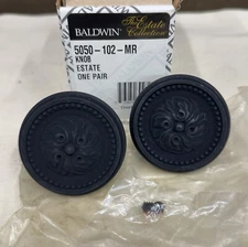 Baldwin Estate 5050 Knob Pair in 102 Oil Rubbed Bronze 5050-102-MR New