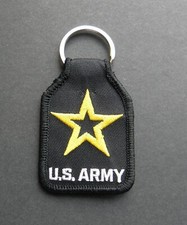ARMY VETERAN SOLDIER FOR LIFE EMBROIDERED KEY CHAIN KEY RING 1.75 X 2.75 INCH