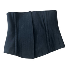 ACHATTI Women Black Rubber Cotton COLOMBIAN GIRDLE WAISTBAND Size 36 Shape Wear