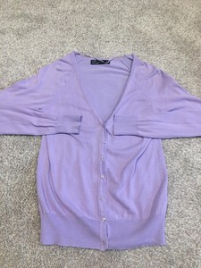 purple cardigan zara