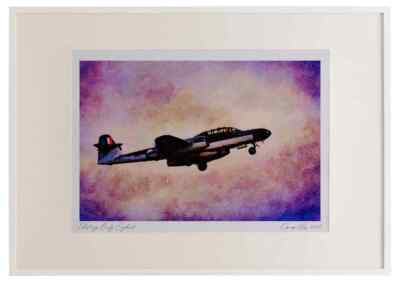786089 Gloster Meteor NF 11 Start von North Weald, Essex, UK Aquarell