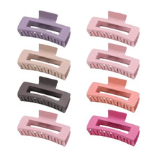4 Pack 4.1" Rectangle Large Shark Hair Claw Clips Nonslip Jaw New Lot
