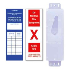 Clow Tag Equipment Inspection Record Insert + Holder Ladder Tag Health + Safety