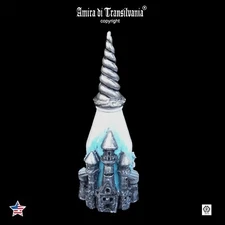 home decor vintage glass vase original sculpture handmade unicorn horn castle