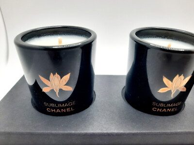 CHANEL キャンドル 3個セット Chanel Candle Scented Glass Logo 3 piece set w/Box VIP Gift