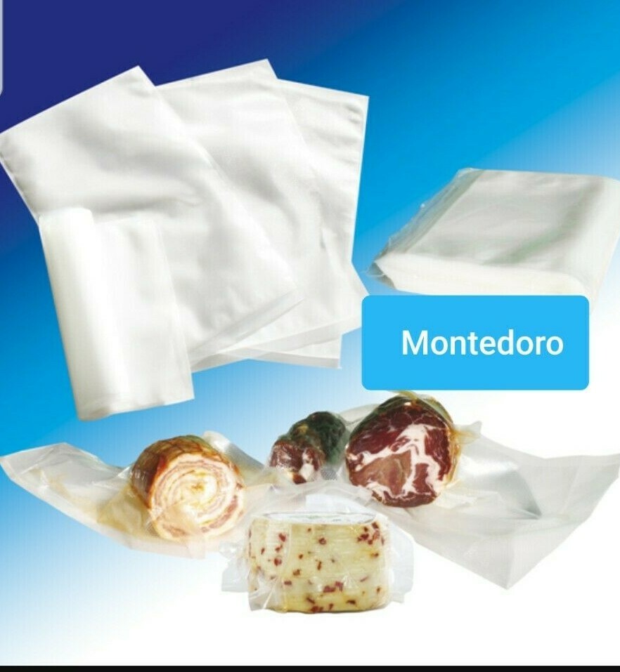 Kit 100 Sacchetti Goffrati 20x40 cm - 105 Micron per Sottovuoto Alimenti