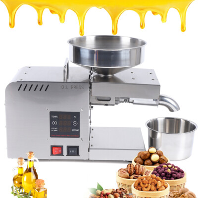 #ad Oil Press Machine Automatic Oil Extractor Hot Cold Oil Presser Stainless Steel $132.65