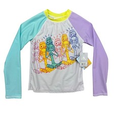 Disney Toy Story 4 Rash Guard Kids 7/8 Forky Long Sleeve Swim Shirt UPF 50 NWT