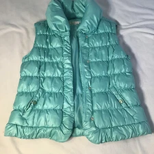 KENNETH COLE REACTION SIZE M WOMENS TEAL ZIP-UP OUTDOOR INSULATED DOWN VEST