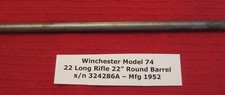 Winchester Model 74 .22 Rifle Original Steel Inner Tube - Part No 5174