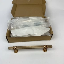 Amerdeco 10 Pack Knurled Champagne Gold Cabinet Pulls 7.2 Inch Length 5” Center